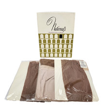 3 pr Nationals Guaranteed Hosiery Style 59 - Wood Beige Long NOS