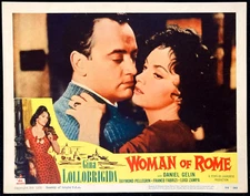 GINA LOLLOBRIGIDA Orig Movie Lobby Card Poster WOMAN OF ROME Sexy Italian Drama