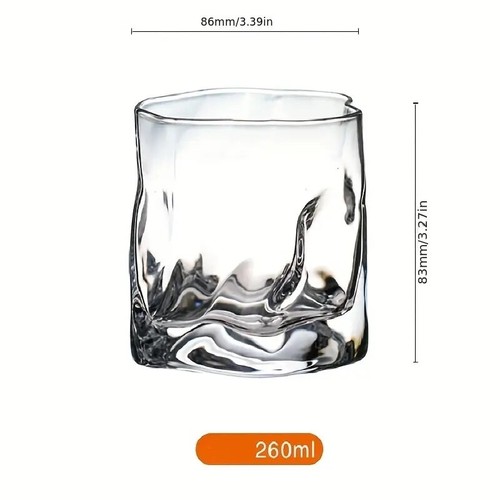 Antiguo vaso de whisky japonés diseño Edo - 1 pieza, ilustraciones de cristal, forma irregular - Imagen 2 de 5