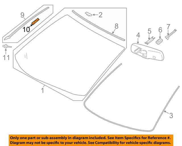 TOYOTA OEM WindshieldSide Molding Clip 755450E020 eBay