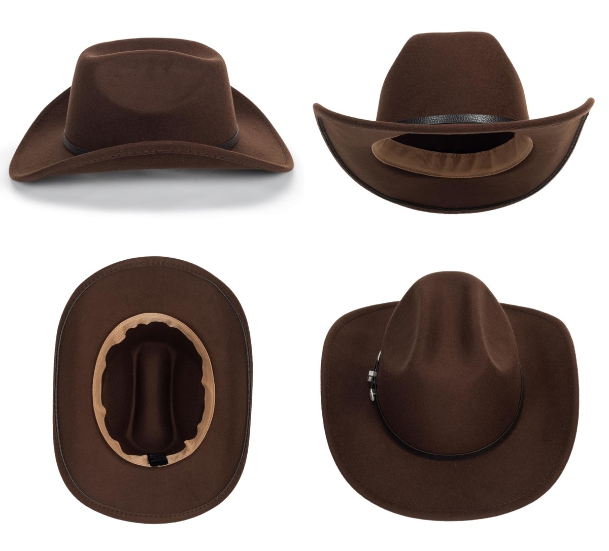 Women-Classic-Western-Cowboy-Shapeable-Hat - Men-Roll-Up 