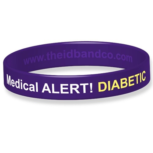 Braccialetto medico silicone diabetico tipo 2 - Foto 8 di 16