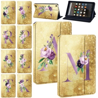 For Amazon Fire 7(5/7/9/12th)/HD 8/8 Plus - Tablet PU Leather Stand Cover Case