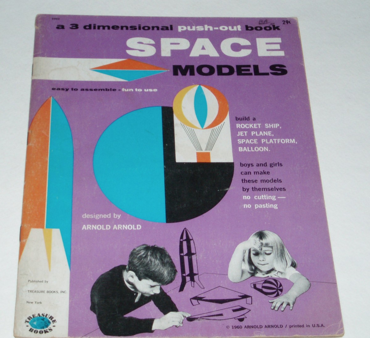1960 Treasure Books SPACE MODELS Punchout book push-out punch-out