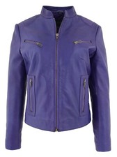 Purple Biker Leather Jacket Womens Trendy Latest Designer Most Popular Coat New