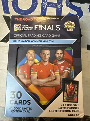 Topps Match Attax 101 Road To UEFA Nations Finals Blue Match Winner Mini Tin