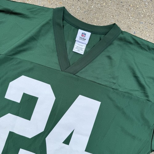 Y2K NFL Team Apparel New York Jets Darelle Revis #24 Jersey Men Large Green - Picture 7 of 12