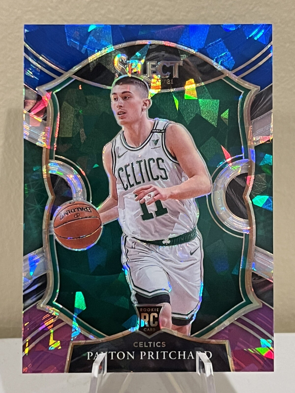 2020-21 Panini Select Payton Pritchard Blue Purple Cracked Ice Rookie #86 RC