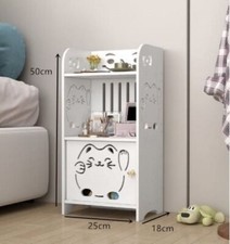 x Mobile Mobiletto 2 Ripiani Comodino Gatti Bianco 11677 reb