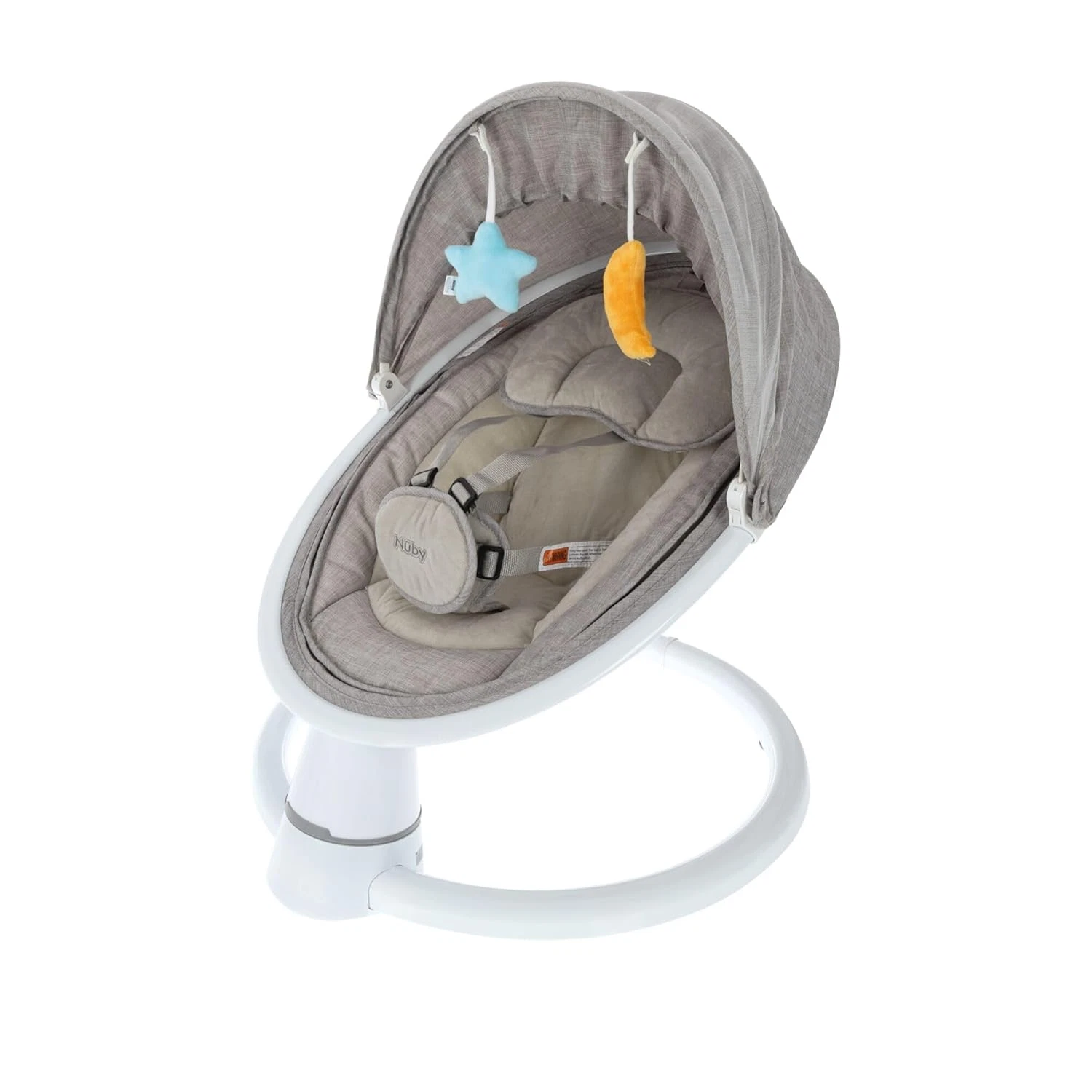 Nuby Baby Swing with Canopy and Remote - 5-Level Infant Swing with Soothing Soun