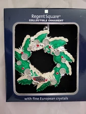 2022 Regent Square Collectible Wreath Christmas Tree Ornament European Crystals