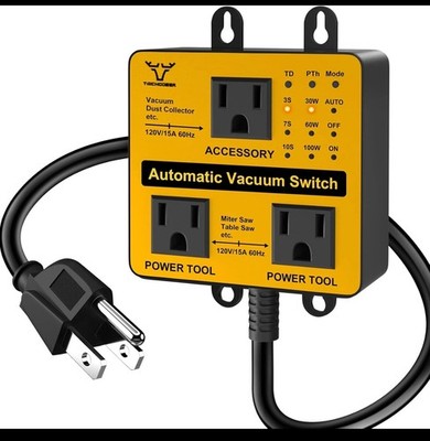 Upgraded Automatic Vacuum Switch Autoswitch Dust Collector Customizable Delay