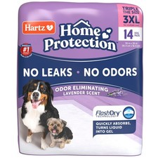14 Count 3XL Hartz Home Protection Dogs Pads Lavender Absorbent Training Pads