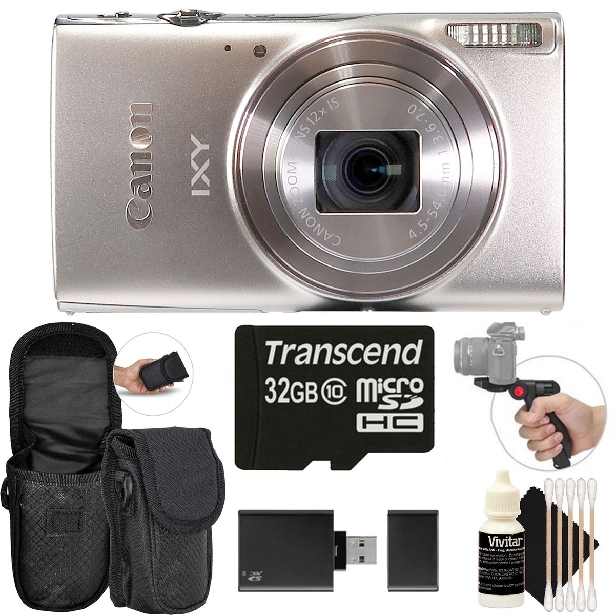 Canon PowerShot IXY 650 HS Silver Camera + Case + 32GB Card + 