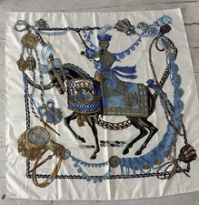Vintage Hermes Le Timbalier Silk Scarf