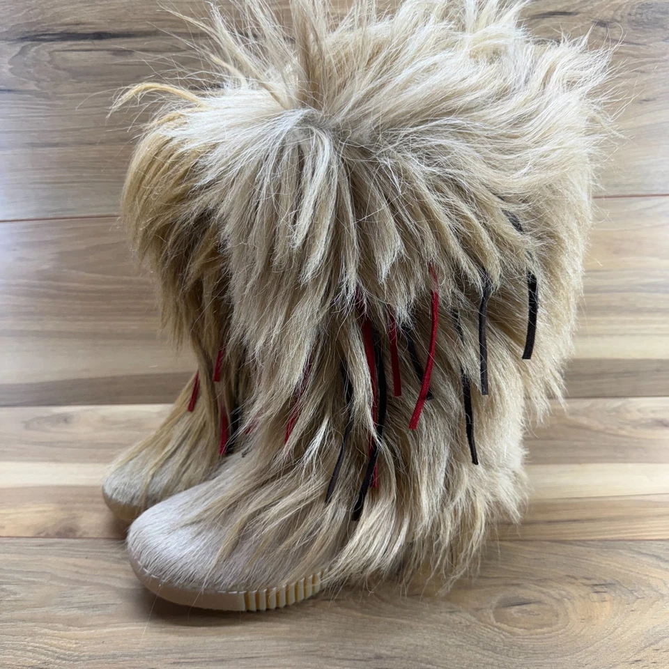 Botas altas PAJAR Canadá pelo de cabra piel mujer EU 37 US 6.5 tostadas media pantorrilla Foto 3 de 4