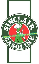 1951 Sinclair Gasoline Vinyl Decal Sticker Motor Oil Gas Globes No Center