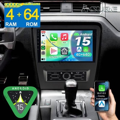 4+32GB Carplay Android14 Radio WIFI BT Navi Autoradio für Ford Mustang 2010-2014