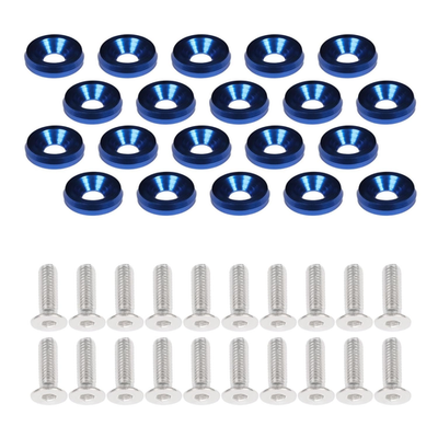 #ad #ad 20PCS M6×20mm CNC Aluminum Washer and Bolt Kit – 6 Color Engine Bay Dress Up Fas $15.83