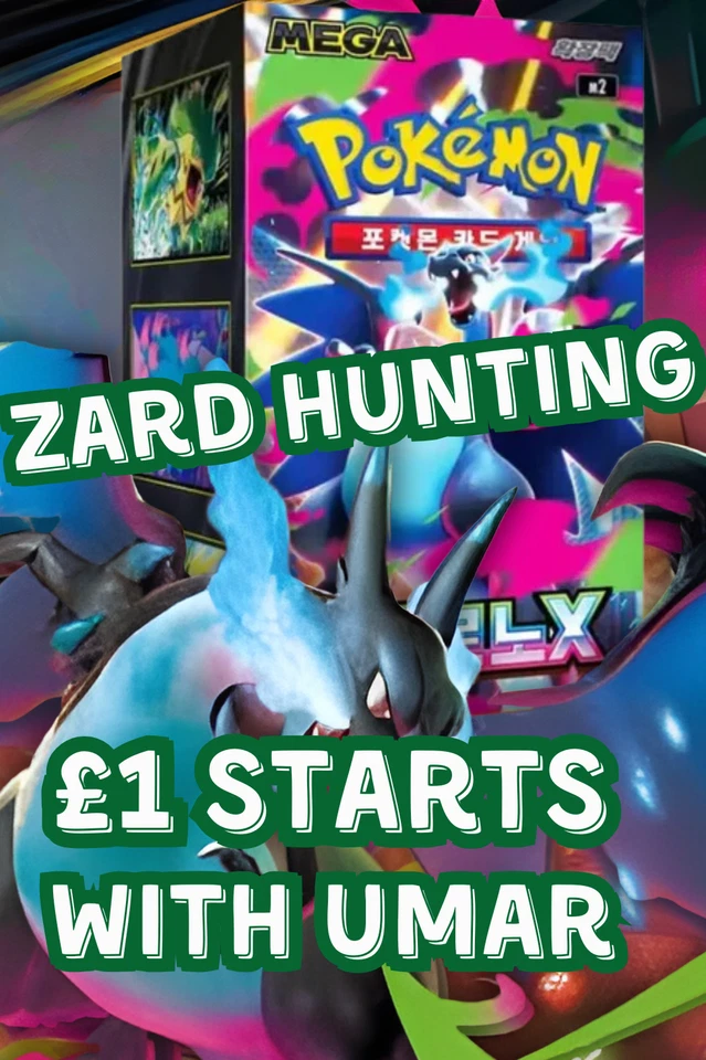 £1 Starts - ZARD HUNTING- Korean Inferno-X with Umar - Pokemon Packs