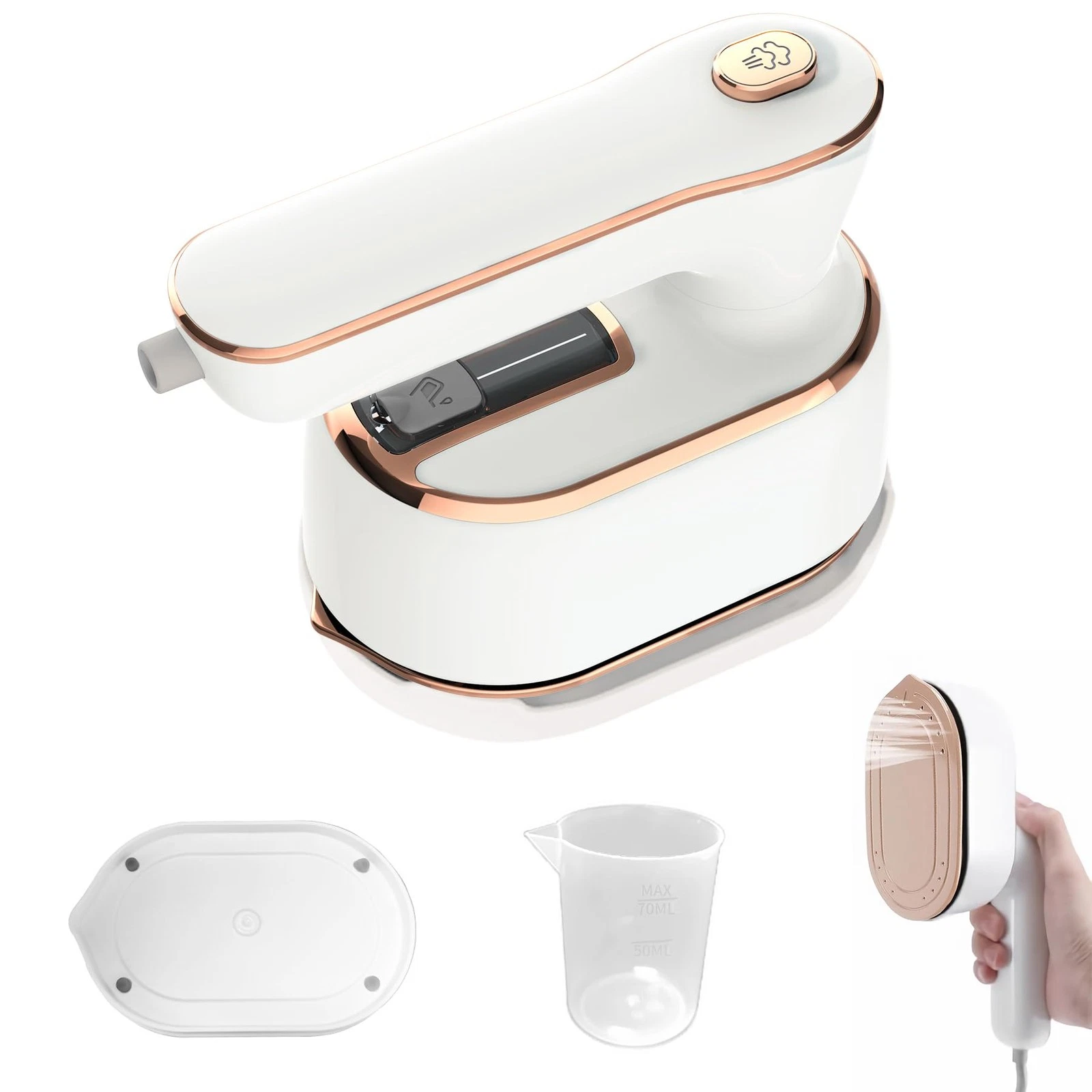 Portable Handheld Steamer for Clothes, 2-in-1 Ironing & Steaming,180° Rotatab...
