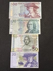 National Bank Of Sweden 20, 50, 100 & 500 Kroner Banknotes Set - Lot 2