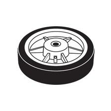 Rubbermaid 1026L6 12 in Tilt Truck Hard Rubber Wheel