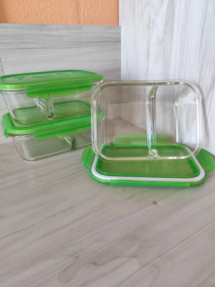 3-teilige Aufbewahrungsbox mit Deckel - Bild 2 von 2