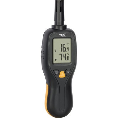 TFA Dostmann Thermo Hygrometer Luftfeuchtigkeitsmesser digital schwarz Profi