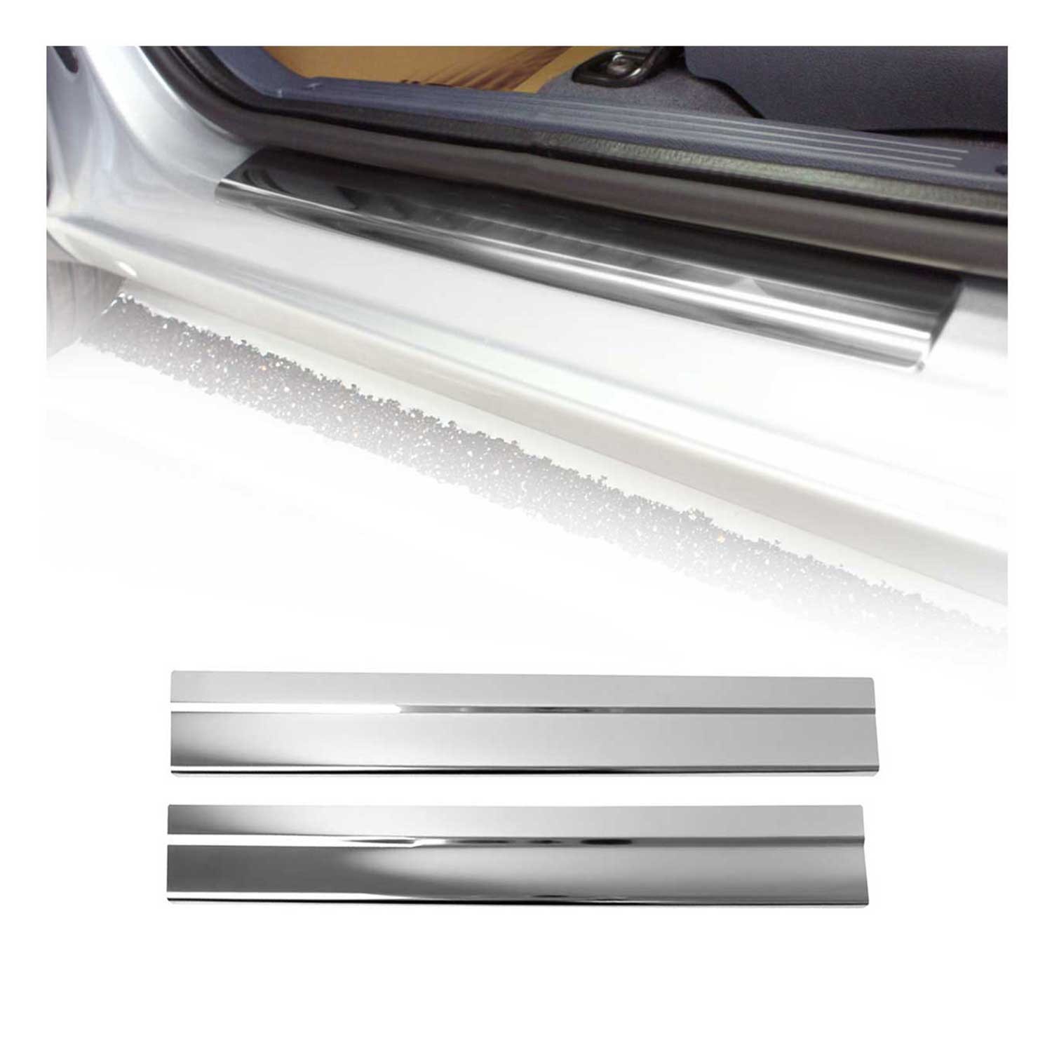 Seuil de porte Ford Transit Connect en acier inox brossé - Élégance durable pour votre utilitaire