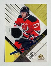 Pavel Zacha Devils Autographed 2016-17 SP Game Used Authentic Rookies /399 #102