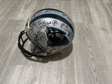 Steve Smith Sr. Signed Carolina Panthers Helmet Full Size Along With Jake Delhom