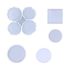 Resin Coaster Molds,Round Coaster Mold for Epoxy Resin,Silicone Coaster Molds