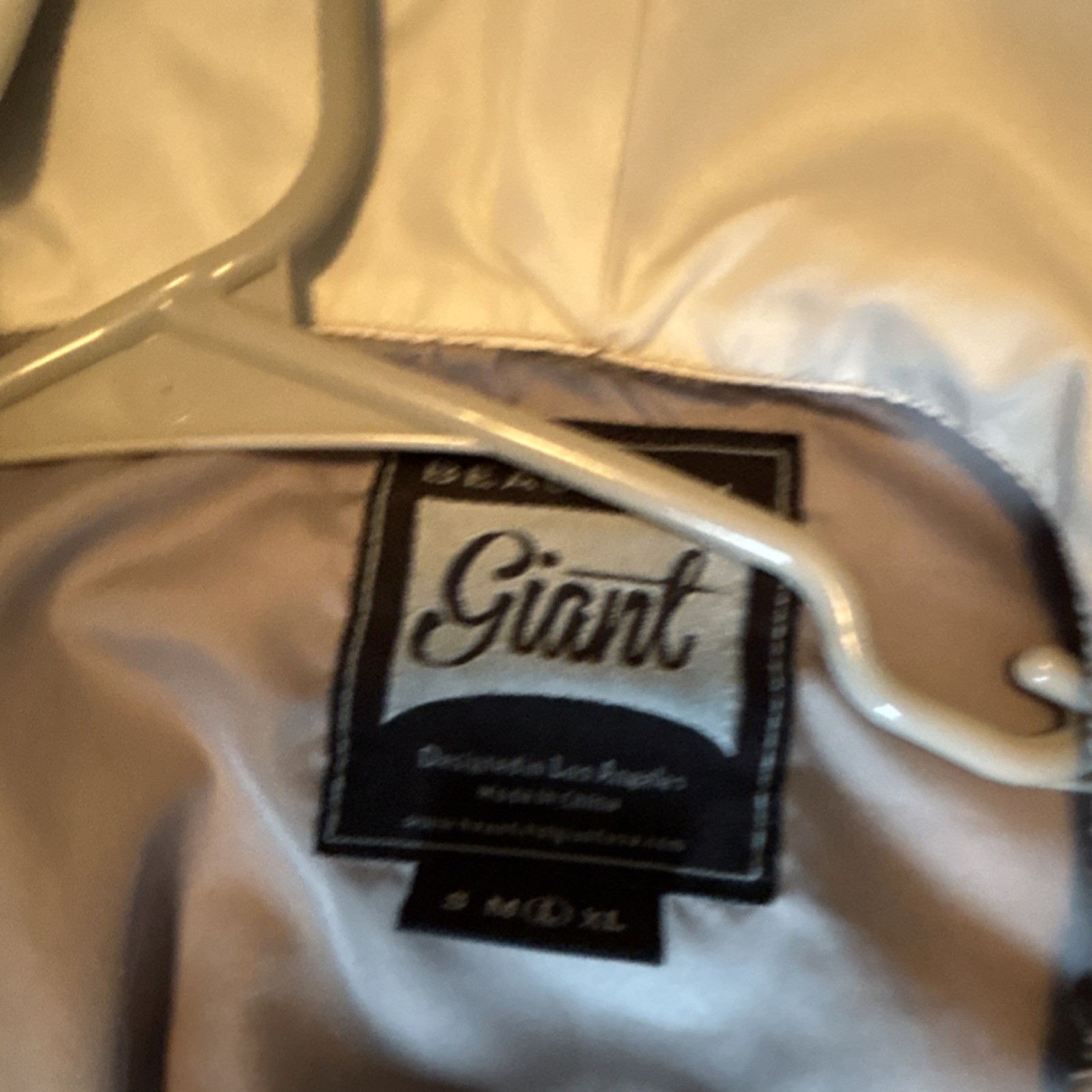 Giant Zip Jacket Solid Pattern Beige Gray Men's R… - image 2