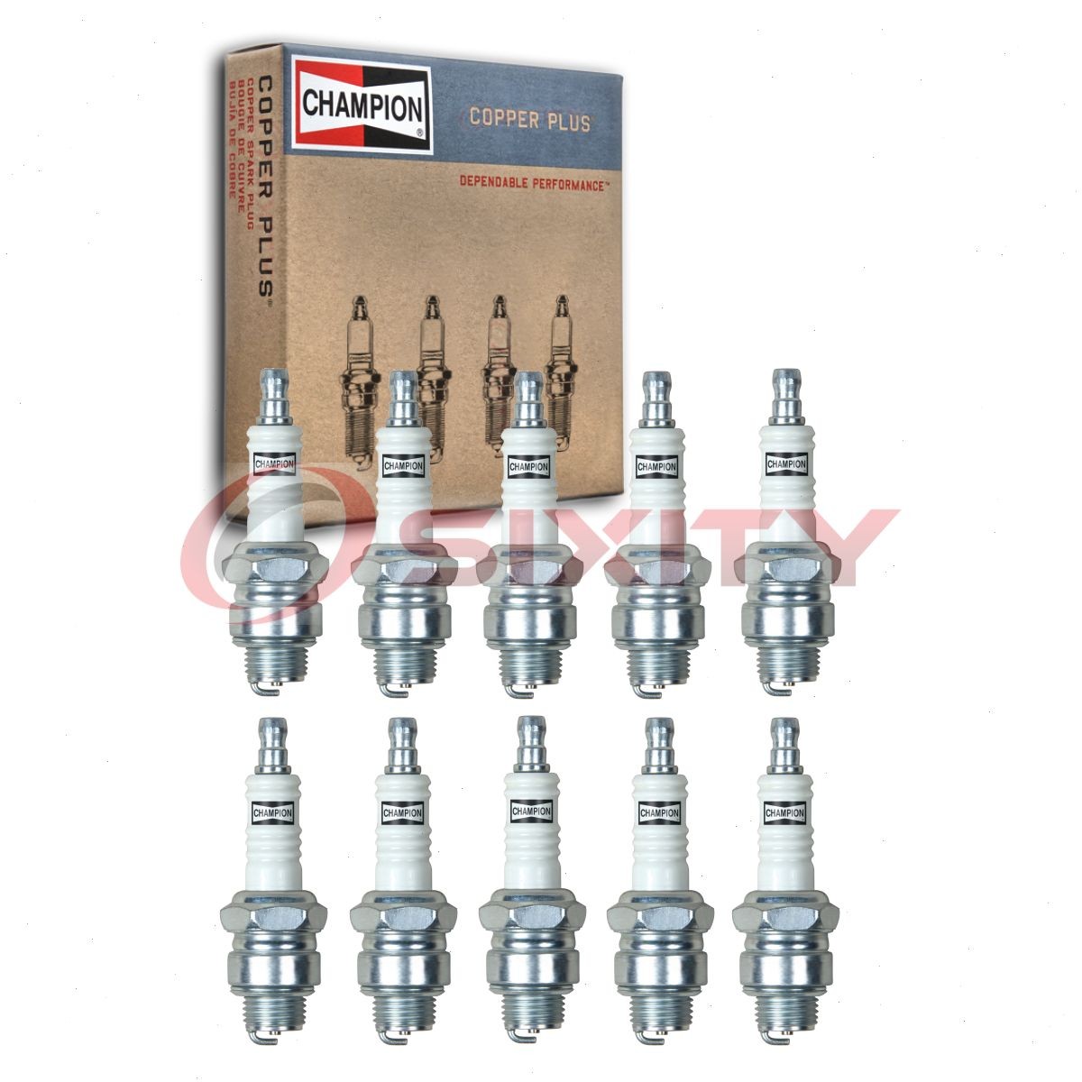 10 pc Champion Copper Plus 841 Spark Plugs for W8EC W8E W16SU W14US W14U S44 vx