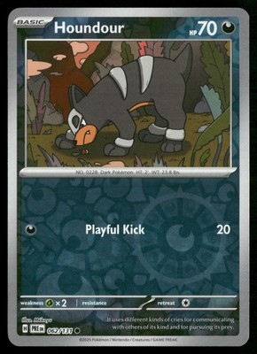 Houndour 062/131 SV: Prismatic Evolutions Reverse Holo Pokemon TCG