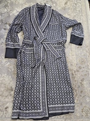 Mens New Dolce & Gabbana 100% Silk Dressing Gown, Robe, Tie Closure,  Piping, M | eBay