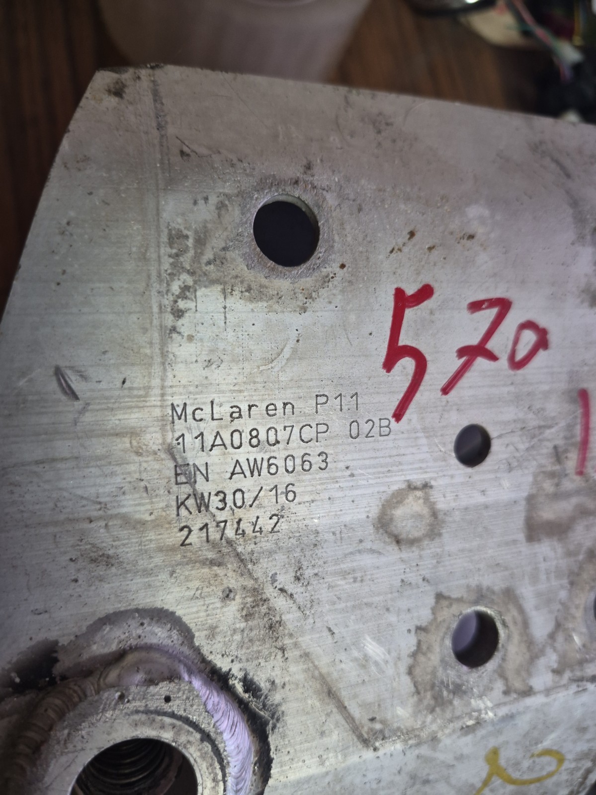 McLaren 570S Front Crash bracket P/N 11A0807CP