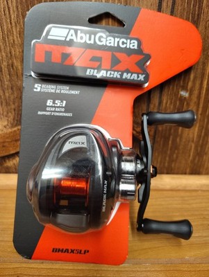 ABU GARCIA MAX BLACK MAX REEL 6.5:1 GEAR RATIO 5 BEARING SYSTEM REEL BMAX5LP NEW