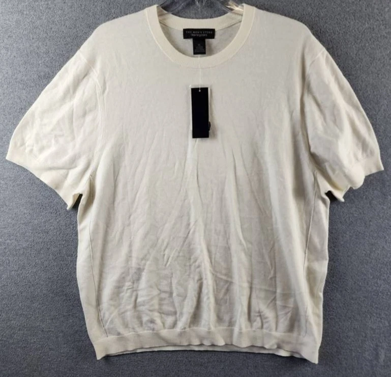 The Men's Store at Bloomingdale's Cashmere Blend Sweater Tee XL Cannoli Pullover