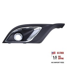 Front Passenger Side Fog Light Bezel Cover with Trim Ring Molding Chrome for