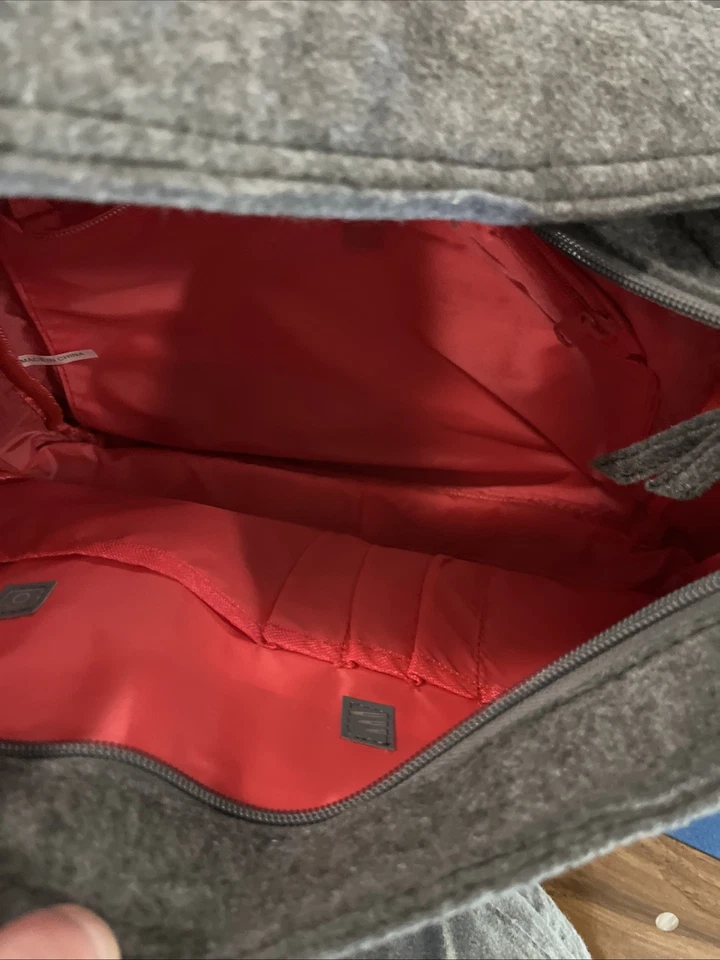 Stampin' UP Shoulder Tote / Bag Gray Wool / Poly Blend Organizer 15 x 11 - New - Image 4 of 4