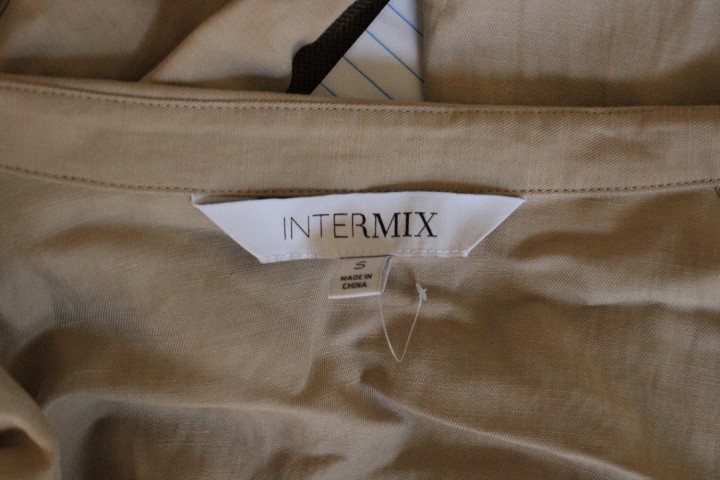 Intermix Tan Wrap Top Size Small - image 5