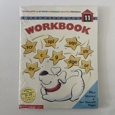 Scholastic At-Home Phonics Reading Program Workbook - 11 NEW
