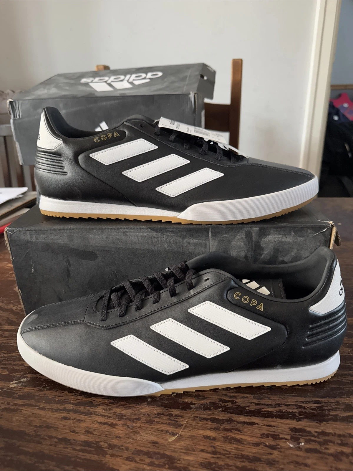 Adidas Copa Super Leather 00 Uk taglia 13 (uomo) colore nero bianco