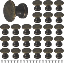 25PCS Mini Cabinet Knobs, 1/2 Inch Vintage Antique Dresser Knobs, Small Drawer K
