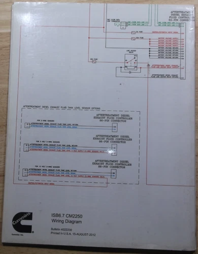 CUMMINS ISB6.7 ENGINE CM2250 MODULE ELECTRICAL SCHEMATIC WIRING DIAGRAM