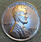 1939 D American Cent AU Red Brown Lincoln Wheat Penny Denver Mint