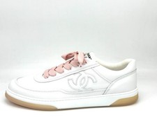 CHANEL 24P Leather CC Sport Runner Lace Up Sneakers Kicks Shoes Trainers 1300