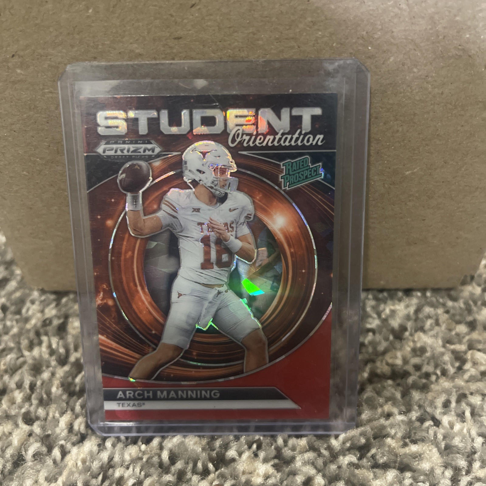 2024 Prizm Draft Picks Arch Manning Student Orientation Red Ice Prospect #SO-AM